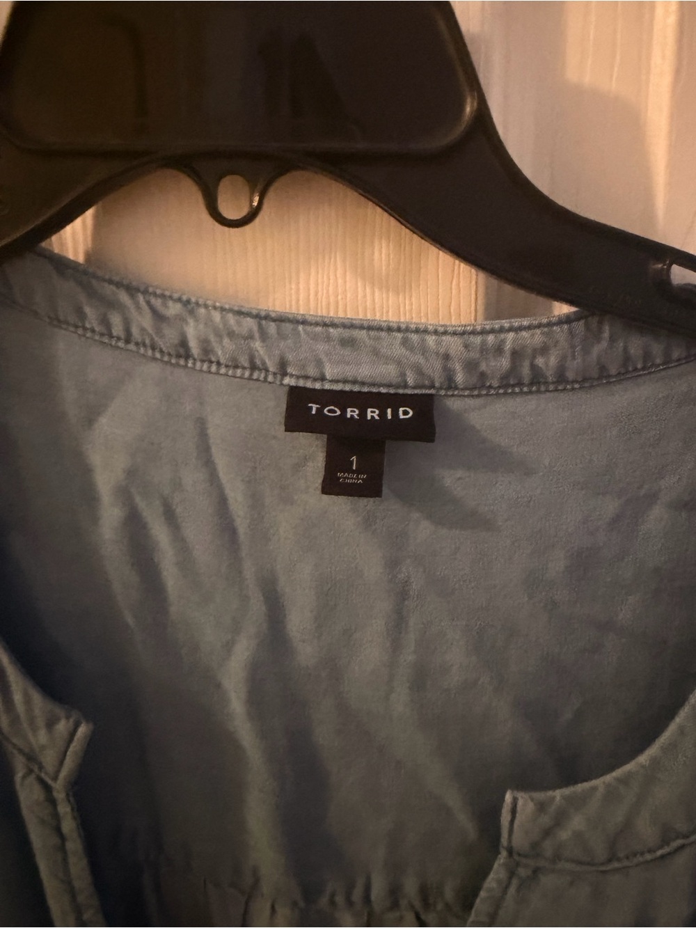 torrid light blue casual drawstring dress - Picture 3 of 3